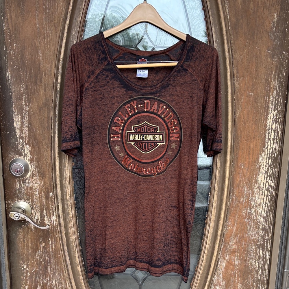 Harley Davidson brown Women’s Tee! Large